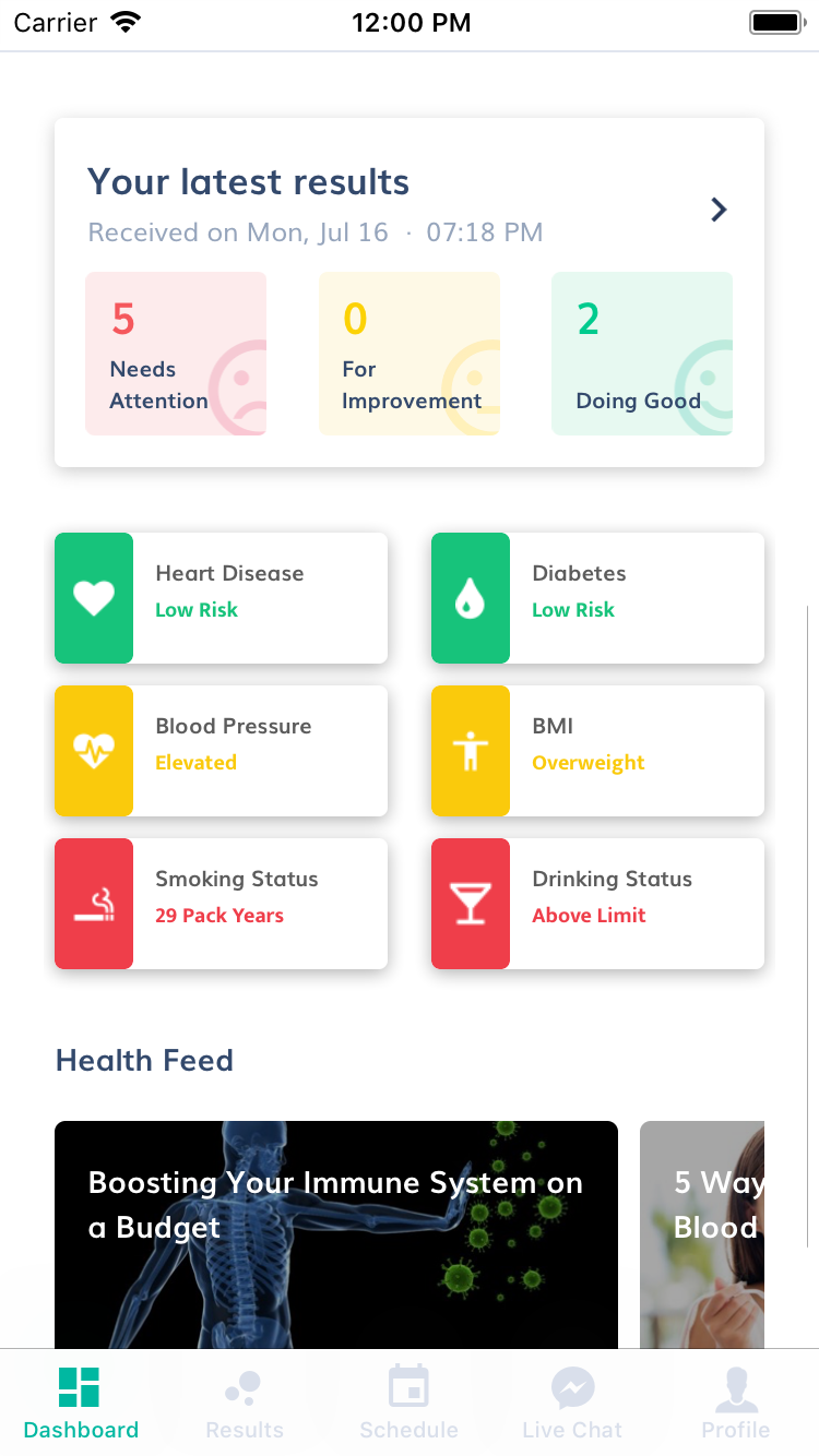 BioMark HealthCare iOS App for Singapore Client